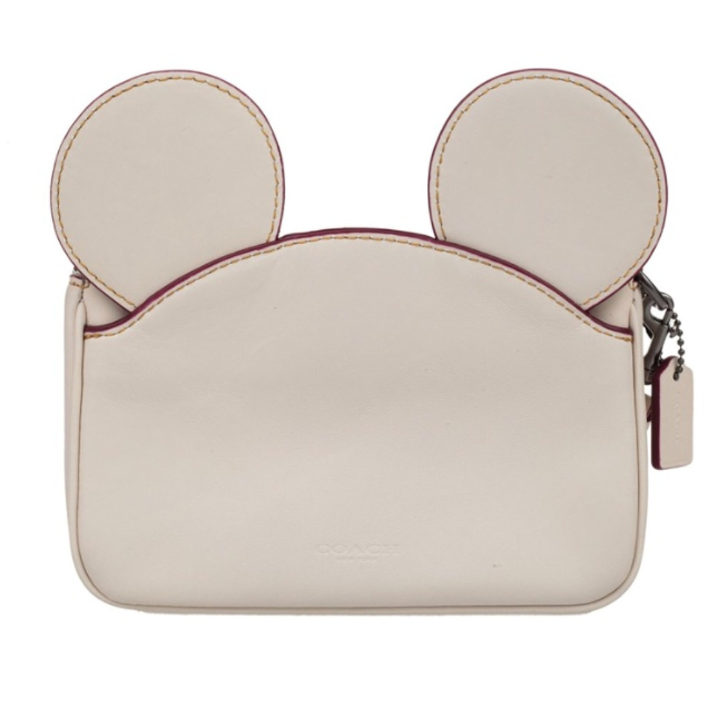 Coach Disney Mickey Leather Ear  Wristlet